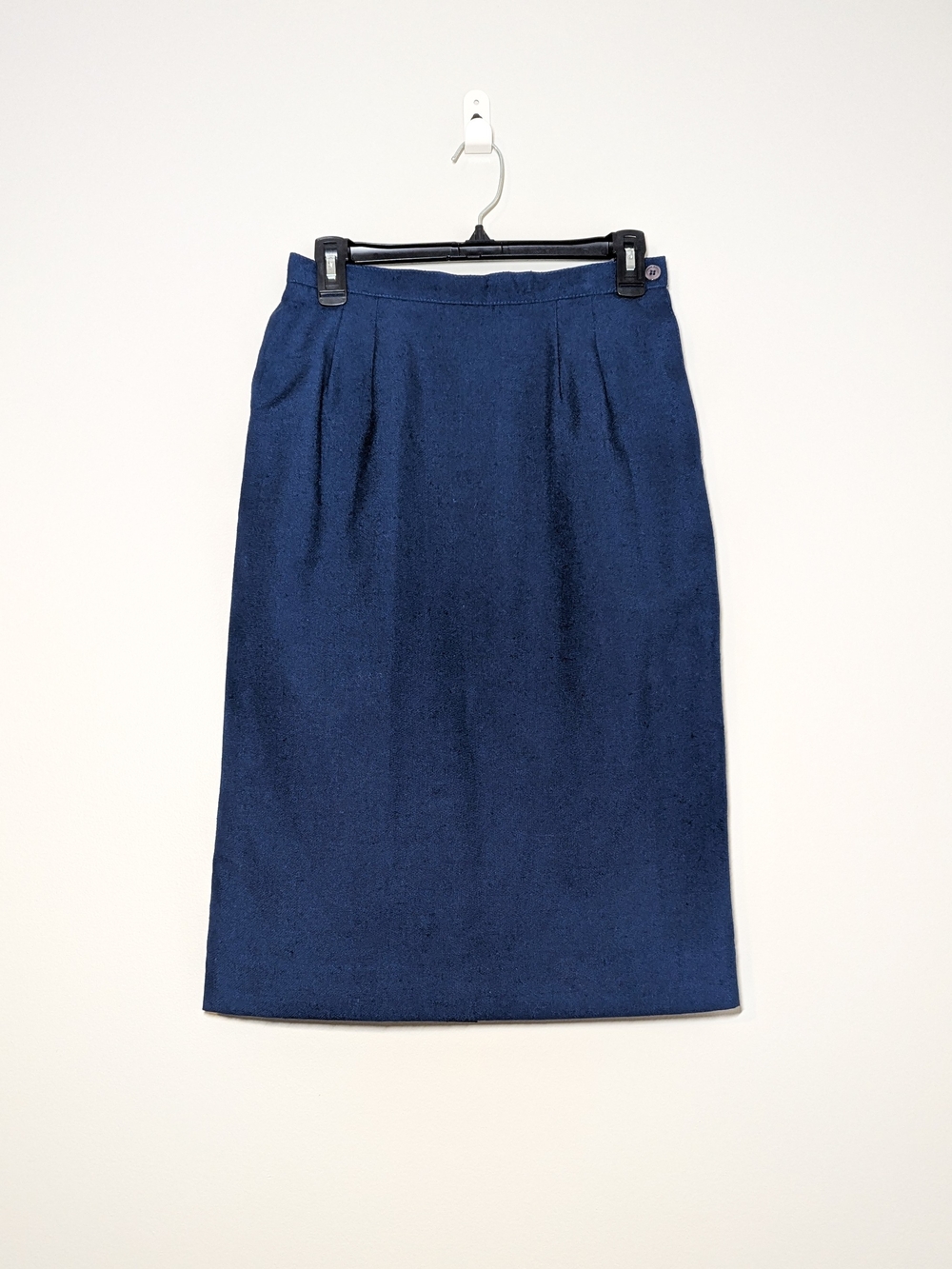 Vintage Barclay Square Navy Pencil Skirt, Size 10, High Waist, Officecore, 90s